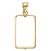 Roy Rose Jewelry 14K Gold Tab Back Frame Pendant For