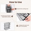 2/3/4-Tier collapsible cooling rack for baking,Folding Cooling Grid,Adjustable Stackable Roasting
