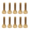 50Pcs Flat Knurled Thumb Screw Wring Round Head Pure Copper