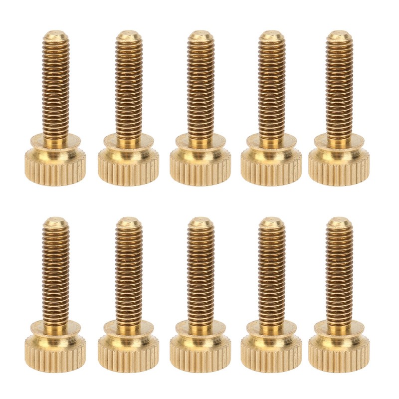 50Pcs Flat Knurled Thumb Screw Wring Round Head Pure Copper