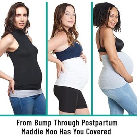 Belly Bands -  Maternity & Postpartum Shirt Extender 3 Packs for All Stages of Pregnancy - Size: S