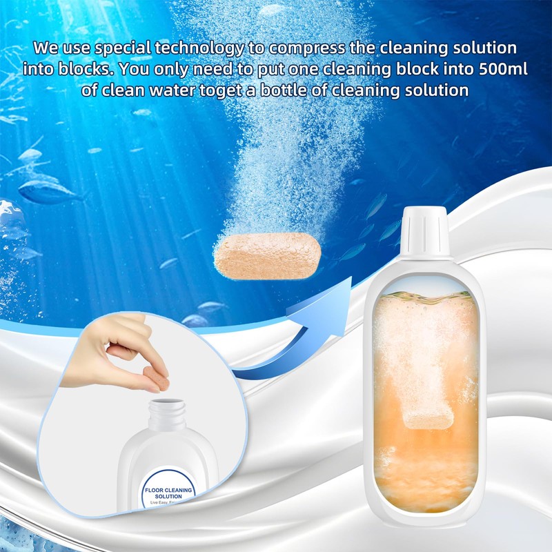 Nukisa 10 Bottles Compatible with Tineco Cleaning Solution Pet 500ml