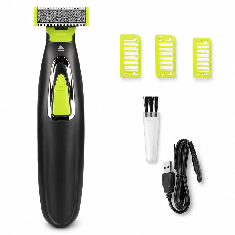 Rechargeable Electric Shaver for Men – Washable Beard & Body