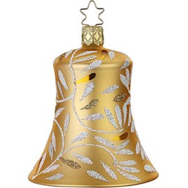 Inge-Glas Bell Delights Inkagold Matte 21251T061 German Glass Christmas ORN