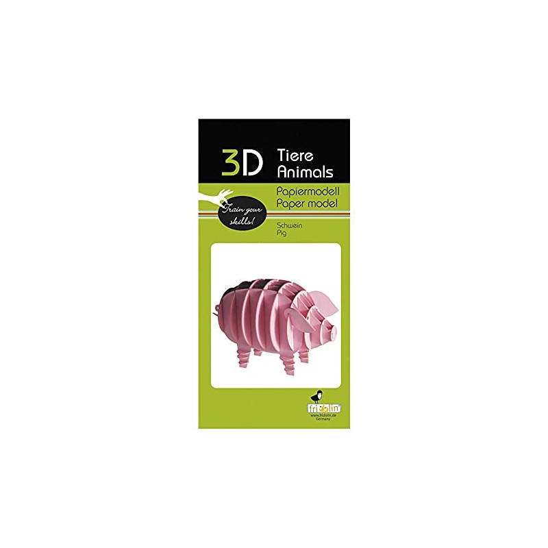 Fridolin 3D Paper Model Pig