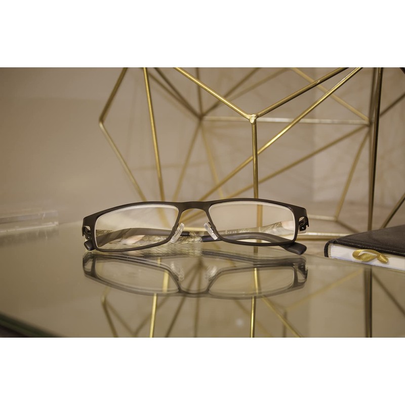 Calabria 5961 Metal Spring Camouflage 53mm Designer Reading Glasses Silver