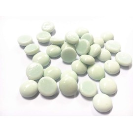 Briliant Shop Flat Pebbles Marbles, 1 Lbs Glass Gems Stone for Vase Fillers, Wedding Table Scatter, Aquarium Fillers Decor, Party Decoration, Crystal Rocks (Approx 100 pcs White)
