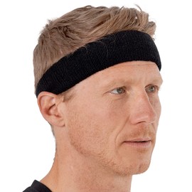 Sweat Headband - Sweatband for Men & Women - Terry Cloth Head Sweat Bands for Tennis, Basketball, Football, Exercise, Working Out, Gymnastics, Running, Sports - Athletic Stretchy & Soft Cotton