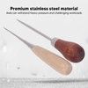 8Pcs Leather Awl Wooden Ergonomic Handle Stainless Steel Effort Saving