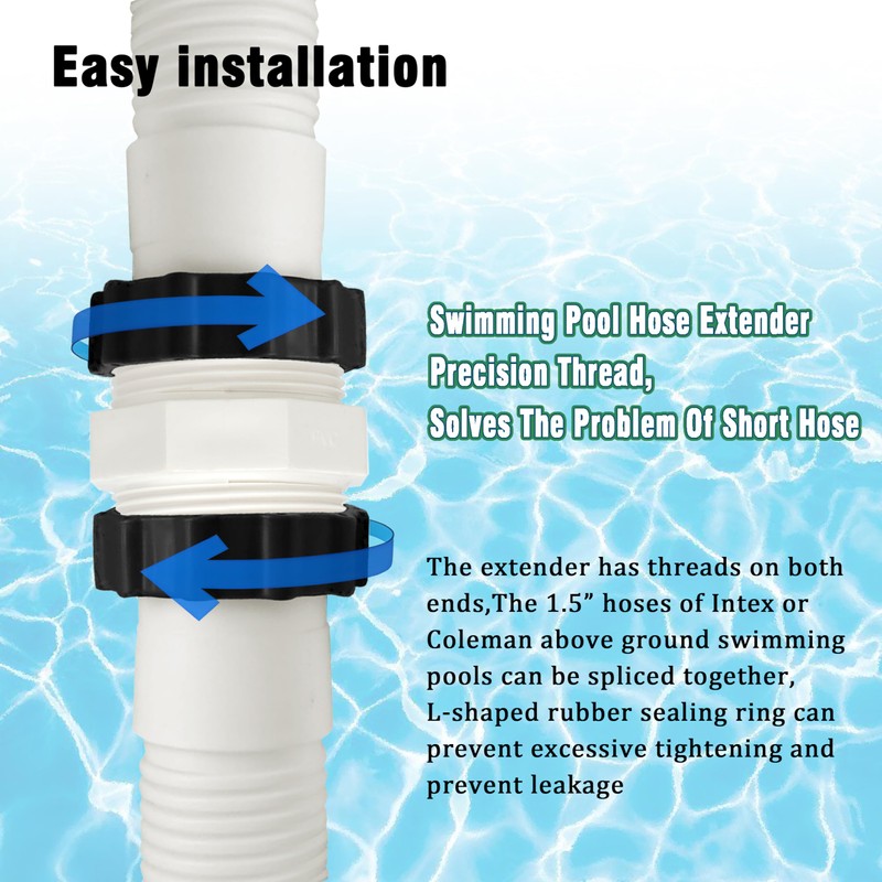 Fits Intex & Coleman Pool Split Hose Fitting Connector, 1.5