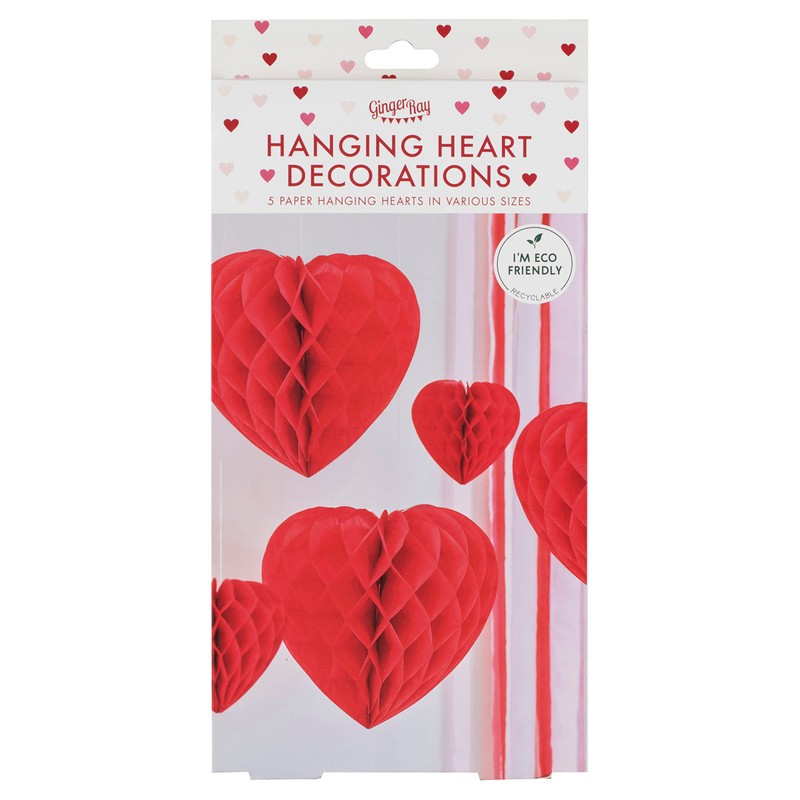 5 Liebesgeflüster Heart Shape Honeycomb Balls