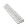 White Bianco Carrara Marble 2x12 Ogee Chair Rail Liner Trim