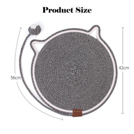 Cat Scratching Mat, 2 Pieces Scratching Mats for Cats Grey Scratching Mat with Ball Toy, Scratching Mat, Scratching Mat, Cotton Rope Accessory, Cats Protect the Sofa