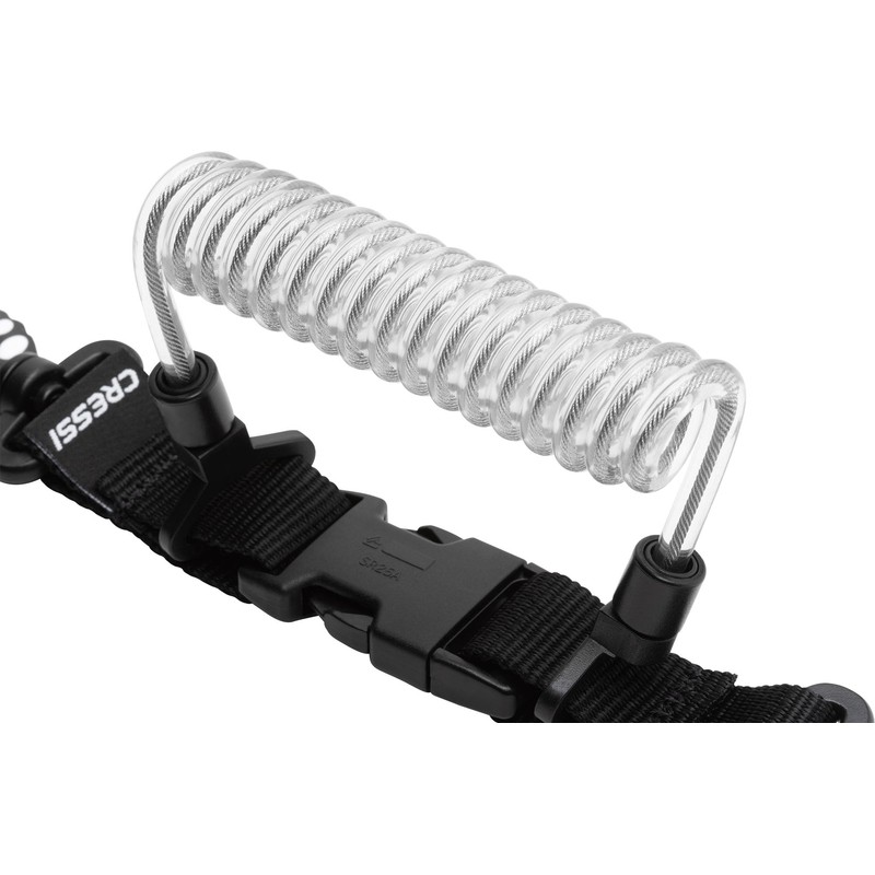 Cressi Laynyard with Clip Snap - Elastic Spiral Cable for