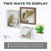 Muzilife Shadow Box Picture Frame with Linen Board Deep Wood