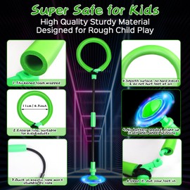 Jalunth Jump Ring Foot Spinner Swing Wheel Outdoor Garden Beach Flashing Toy Games Children Adults Boys Girls 5 6 7 8 9 10 11 12 13 Years Birthday Gifts with Counter and Light Wheel