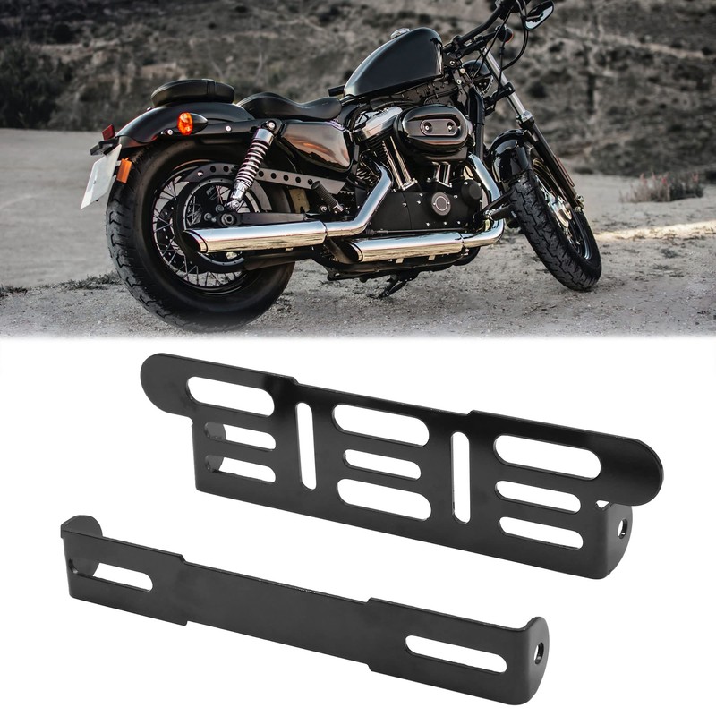 sourcingmap Black Universal Motorcycle Adjustable License Number Plate Frame