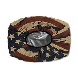 Knextrepoy Retro USA Flag Winch Cover, Protect Your Winch from Dust and Water, Universal for Electric Winches 8500-17500 lbs,Heavy Duty Accessories for Outdoor