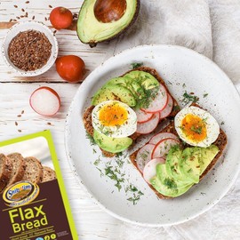 Shibolim FlaxSeed Bread (1 Pound) Low Carb, Zero Net Carbs Per Serving, Keto Friendly, Rich in Fiber & Protein, Vegan
