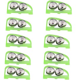 LiJuanWang Fishing Eel Bell Clamp, Pack of 10 Fishing Bells Fishing Alarm, Dual Bells Fishing Accessories, Eel Bell, Fish Bells Fishing Rod Alarm, Bite Alarm, Eel Bell for Outdoor Fishing