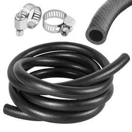 Diameter 16 mm Rubber Hose Radiator Hose, NBR Fuel Hose (Inner 16 mm/Outer 23 mm), 1 Metre Car Fuel Line, Diesel Hose, Coolant Hose for Petrol Fuel, with 2 x Hose Clamps