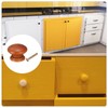 uxcell 8pcs Round Wooden Knobs, 34mm/1.3" Mushroom Shape Kitchen Cabinet