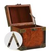 Adyoney 4 Pack Medium Antique Brass Folding Lid Support Hinges,