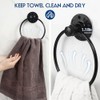 Industrial Towel Ring Rustic Pipe Hand Towel Holder Wall Mounted