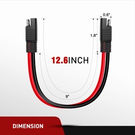 Nilight 5 Pack SAE to SAE Extension Cable 10AWG 2 Pin SAE Connector Extension Cord 10 Gauge Dual Head Plug Audiopipe Polarized Wire Harness for Solar Panel Automotive Car Motorcycle, 2 Years Warranty