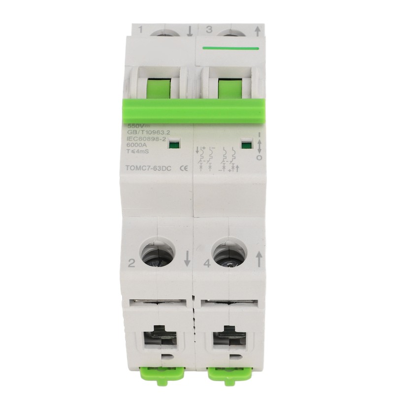 Solar PV System Circuit Breaker Miniature DC550V Thermal Magnetic Trip