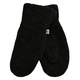 SamWo, 100% Merino Wool Mittens / Gloves - Comfortably Warm, black