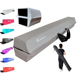 MARFULA 6 FT / 8 FT / 9 FT / 10 FT Balance Beam Folding Floor Gymnastics Equipment for Kids, Non Slip Base, Gymnastics Beam for Training Home Gym Use