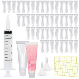 Eathtek 100X! 10ml Refillable Clear Empty Lip Gloss Balm Soft Tubes/Cosmetic Containers