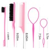 8Pcs Hair Brushes Set with 4Pcs Topsy Hair Tail Tools