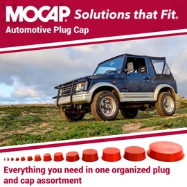 MOCAP Automotive Tapered Plug Cap Kit (T Series) – Durable LDPE Polyethylene Caps & Plugs for Threaded & Non-Threaded Applications – Protects Pipes, Tubes, Fittings, Ports & Threads - 30 Total Pcs