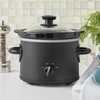 Slow Cooker 2 QT Matte Black Finish Removeable Stoneware Pot