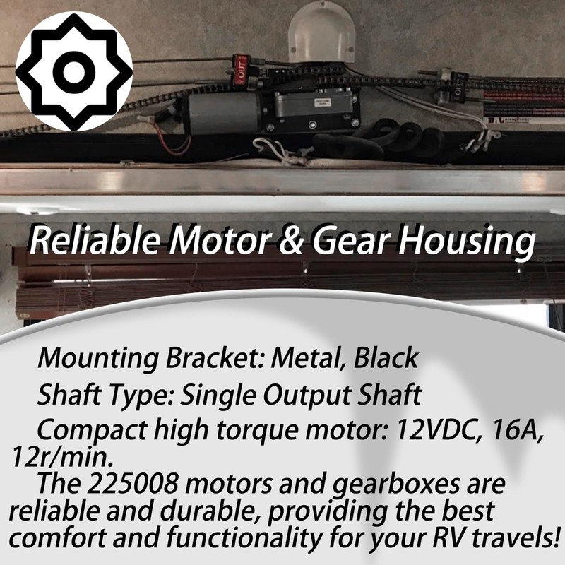 225008 RV Slide Out Motor & Gear Housing Compatible with