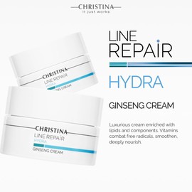 -CHRISTINA- Line Repair Ginseng Cream with Ginseng Extract | Vitamin C Face Repair Cream with Squalene | Deeply Nourishes, Stimulates Regeneration, and Enhances Elasticity 50ml