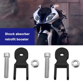 The Lord of the Tools 4 Sets Motorcycle Shock Absorber Heightener Rear Shock Absorber Riser Shock Absorber Heightening Device for Bike Motorcycle, Black