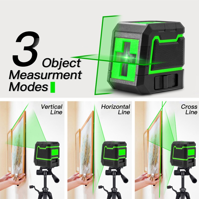 Self-Leveling Laser Level, 2 Lines Laser Level Green Cross Laser