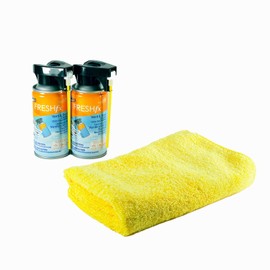 Parts Universe Fresh FX Vent & Duct Cleaners Kit, 5 oz, 2 Cans, 1 Microfiber Towel