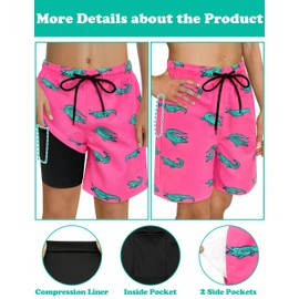 Sarfel Boys Swim Trunks 14-16 Teen Swimsuit Boy Swimsuit Boys Bathing Suits Size 14-16 Teen Swim Trunks with Compression Liner