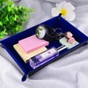 SIQUK Double Sided Dice Tray, Folding Rectangle PU Leather and