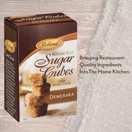 Roland Foods Demerara Rough Cut Brown Sugar Cubes, Specialty Imported Food, 35.2 Ounce Box, Pack of 1