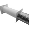 5 Inch Through-Wall Ventilation kit - Adjustable - Louvered Dryer