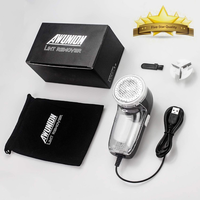 Fabric Shaver Lint Remover, AW union USB Powered Lint Shaver