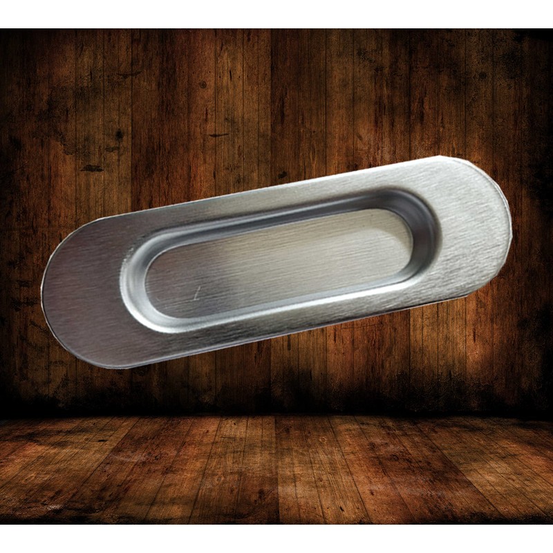 Universal Hardware Oval Pull Finger Recessed Door Handle Recessed Flush