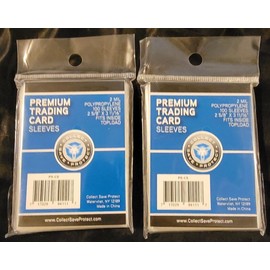 Collect Save Protect 200 Premium Trading Card Sleeves 2 5/8" X 3 11/16" Sports Games Protectors