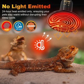 MIXJOY 250W Reptile Heat Lamp 2Pack Ceramic Heat Emitters Reptile Heat Lamp Bulbs, No Light Emitting Ceramic Heat Bulbs for Amphibian Terrarium Reptile Gecko Lizard Bearded Dragon Turtle Chicken Snake