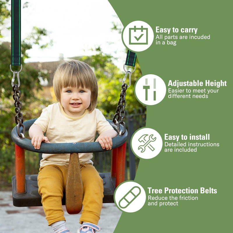 CENOVE Swing Attachment 2 x 150 cm, Tree Swing Strap